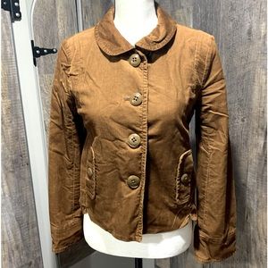 J. Crew Corduroy Light Jacket Blazer Size 2 Rusty Caramel Brown